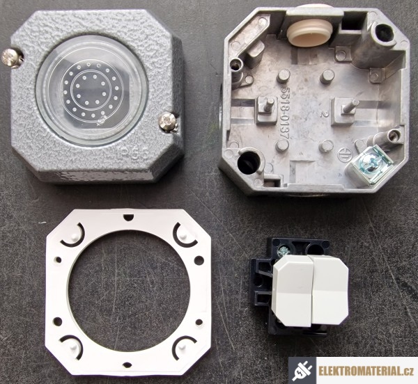 Rozbor ABB 3558-05750 Venkovní vypínač, sériový, řazení č. 5, Al, IP66