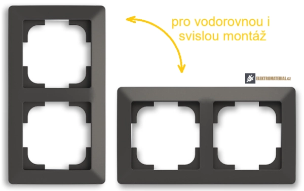 ABB 3901T-A00020 237 ZONI je dvojnásobný rámeček pro vodorovnou i svislou montáž