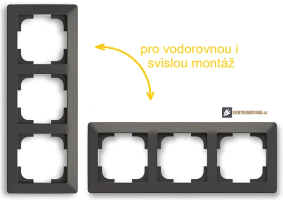 ABB 3901T-A00030 237 ZONI je trojnásobný rámeček pro vodorovnou i svislou montáž v matně černé barvě
