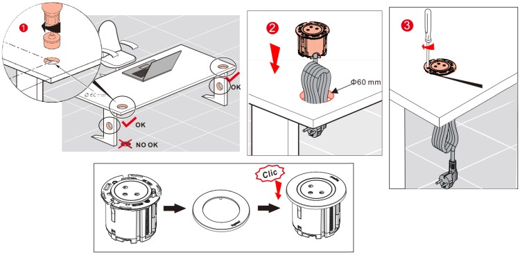 Montáž  a instalace zásuvky LEGRAND 654721 DISQ 60