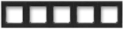 Rámeček ABB LEVIT 3901H-A05050 63 jednonásobný onyx/kouřově černá