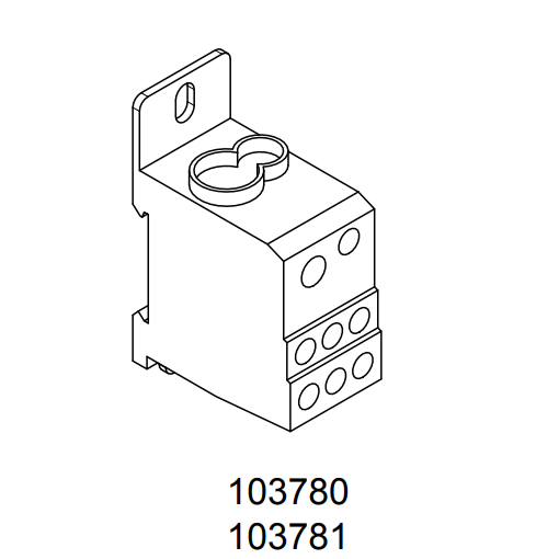 Noark 103781 PDB 1P CU/AL 1+1x6 125/100A Svorkovnice 1Pólová CU/AL 1+1 vstup x 6 výstupů 125/100A