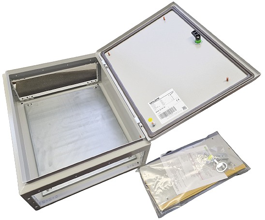 Noark 110569 IP66 oceloplechové rozvodnice MHS 50 40 20, rozměry 500x400x200 mm