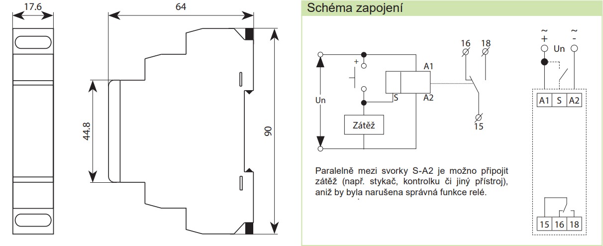 Noark 111732 - rozměry, schema