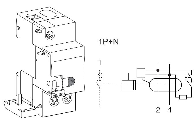 Noark 100577 Ex9LE 100mA 1PN 40A Chráničový modul pro Ex9B, 1+Npól, In=40A, IDn=100mA
