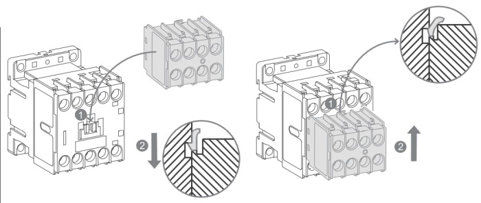 AX41 Čelní pomocné kontakty pro Ex9CS