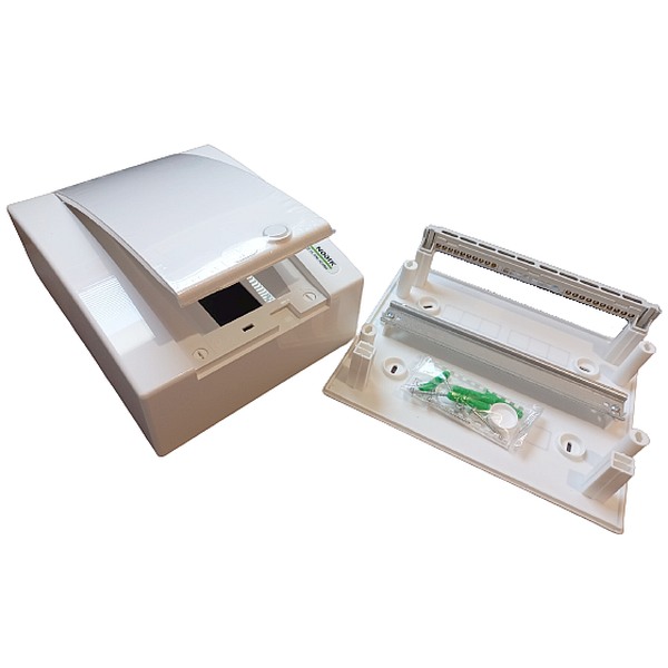 Noark 101505 PNS 12W Plastová rozvodnice, bílé dveře, montáž na omítku, IP40, 1 řada, 12 modulů