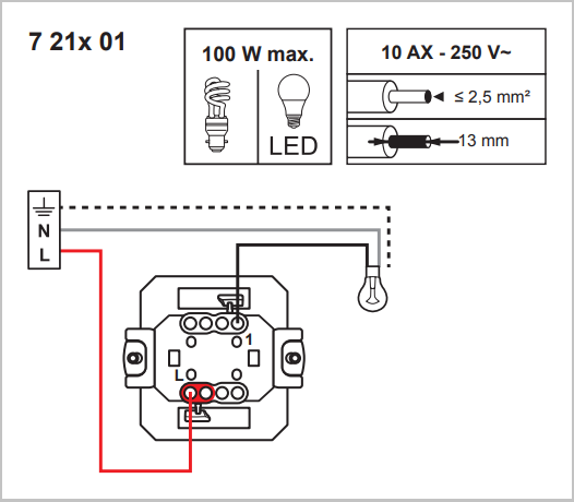 Zapojení LEGRAND 721401