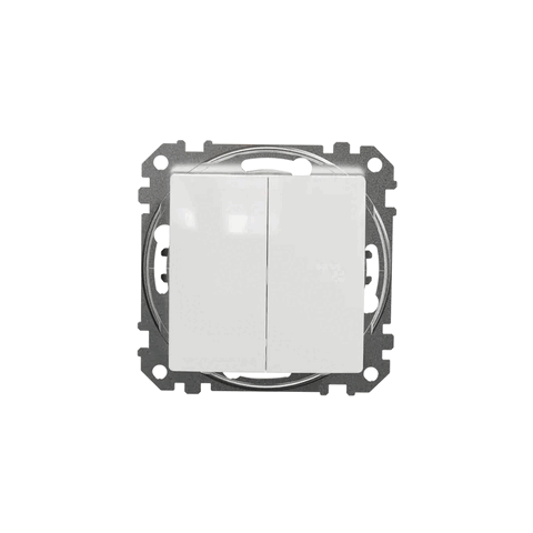 SCHNEIDER SDD111108 SEDNA Přepínač dvojitý střídavý ř.6+6, bílá