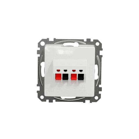 SCHNEIDER SDD111411 SEDNA Zásuvka reproduktorová dvojitá, bílá