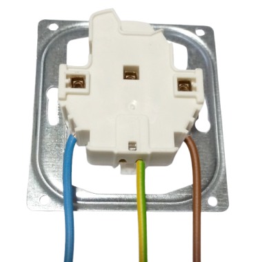 Zapojení zásuvky ABB Tango 5519A-A02357 - zadní strana