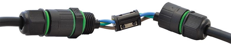 Tracon CST1 Spojka kabelů s průchodkami 3×1 mm2, Pg9, IP65, PA6.6