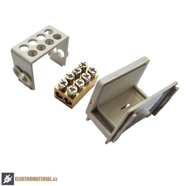  Tracon FLE-16 Rozvodná odbočná svorka, šedáprůběžná 2×16mm2