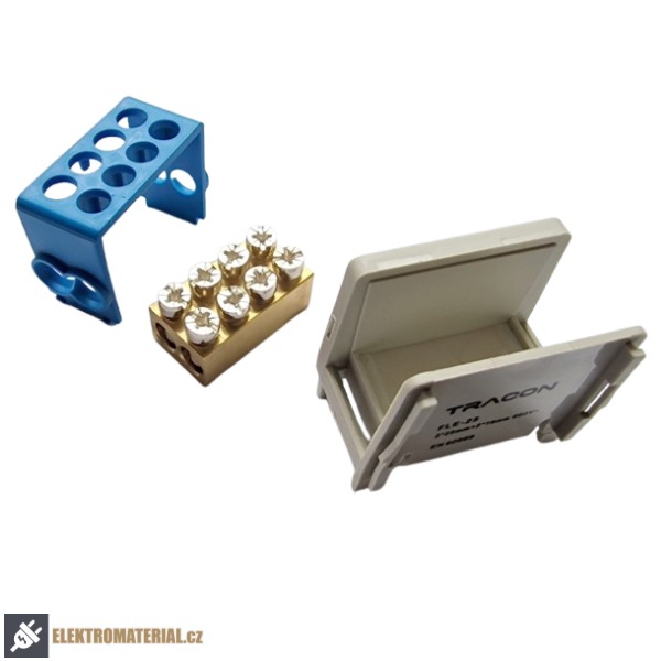  Tracon FLE-25K Rozvodná odbočná svorka, modráprůběžná 2×25mm2 - rozbor