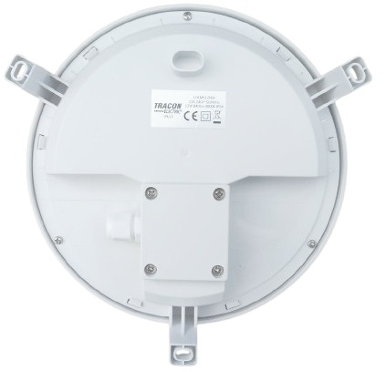 Tracon LHLMK12NW Průmyslové prachotěsné LED svítidlo, kulaté 230 V, 50 Hz, 12 W, 840 lm, 4000 K, IP54, EEI=G