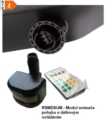Tracon RSMDSUM Modul snímače pohybu s dálkovým ovládáním k ref. RSMDSU 10-200W, 10m, 8s-15min, 10-100 lux, IP54