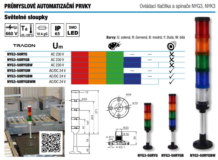 Světelné sloupky Tracon