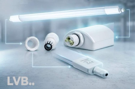 Tracon LVB Prachotěsné LED svítidlo, montáž i do série, IP65