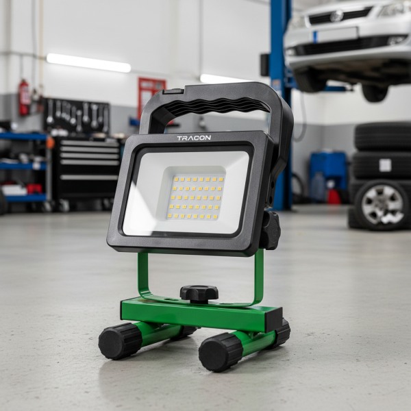 Tracon RSMDAF20W přenosný bateriový reflektor v dílně