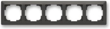 ABB 3901T-A00050 237 ZONI Rámeček pětinásobný, pro vodorovnou i svislou montáž matně černá