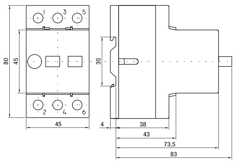 Motorový spouštěč 0,4-0,63A