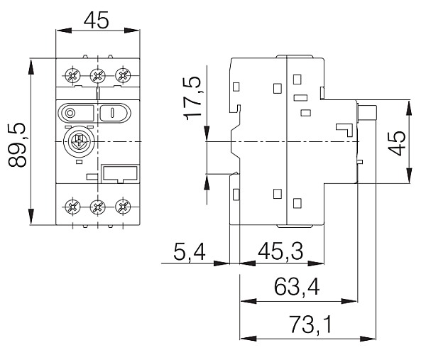 Motorový spouštěč MIS32 4-6,3A