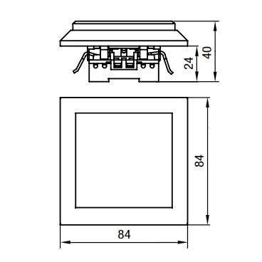 ELITE - TV-R-SAT zásuvka koncová - střední dřevo - třešeň