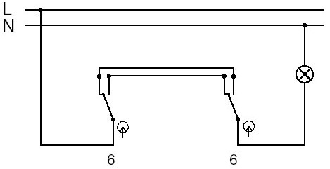Vypínač Swing ABB 3557G-A06940 H1 střídavý č.6, IP 44 s krytem s drápky hnědý