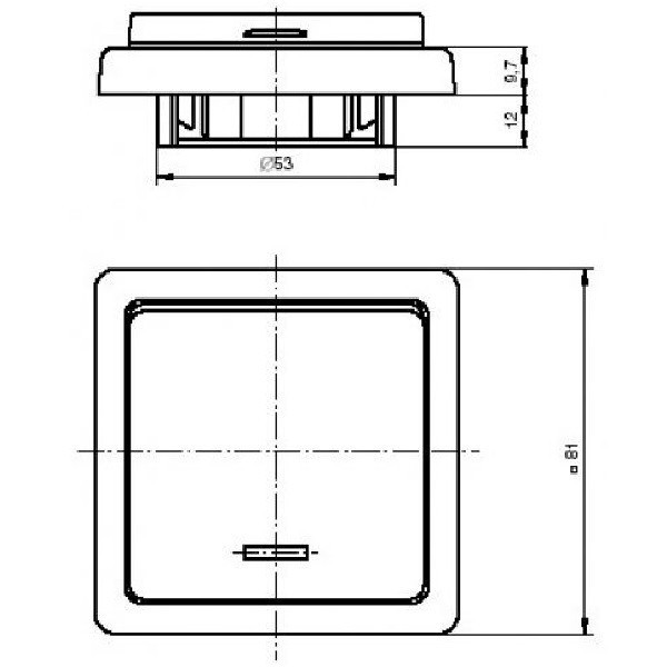 Vypínač Classic tlačítko bez kontrolky hnědé ABB 3553-80289 H3