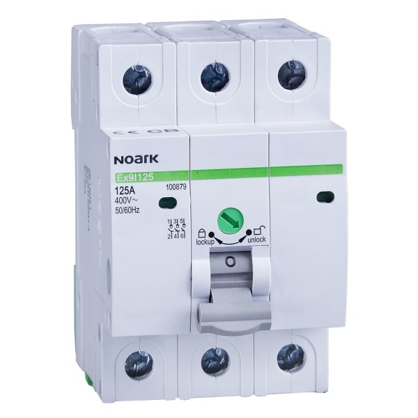 Noark 100879 Ex9I125 3P 125A Instalační vypínač, šířka 3 moduly, 3pól, 125A