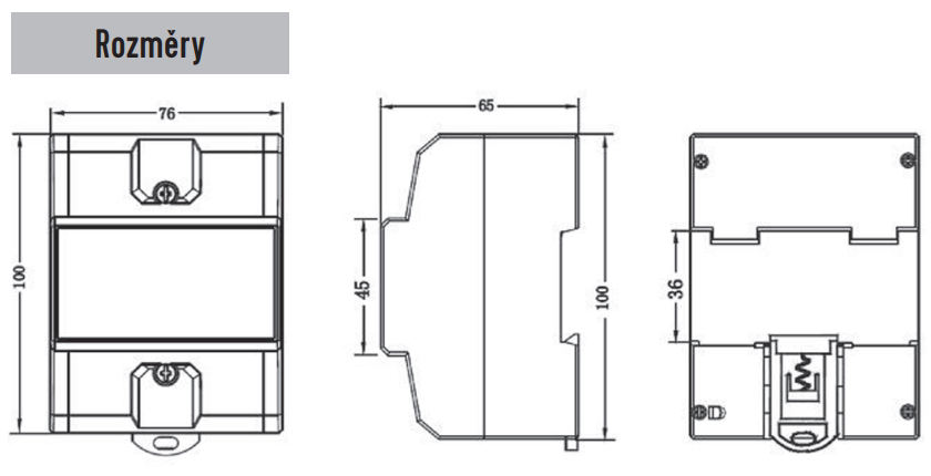 Fakturační elektroměr, MID, 5-100 A, 1 tarif, 3 fázový, LCD displej, 7M/DIN