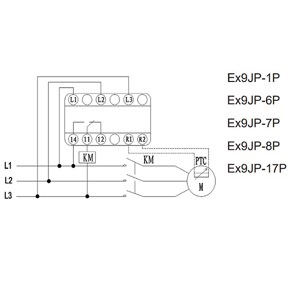 Noark 110241 Monitorovací relé Ex9JP-8P AC400V