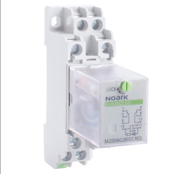 Noark 110311 Zásuvná relé Ex9JM2L05 48VAC, 2 kontakty, 5A
