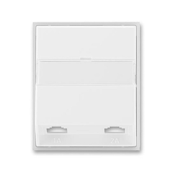 ABB 5013E-A00215 01 Element Kryt zásuvky telefonní, dvojnásobné, bílá/ledová bílá