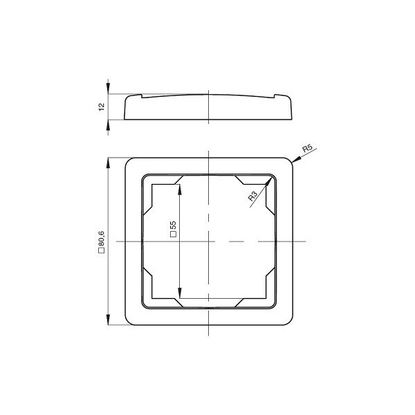 Rámeček ABB Swing 3901G-A00030 B1 trojnásobný bílý