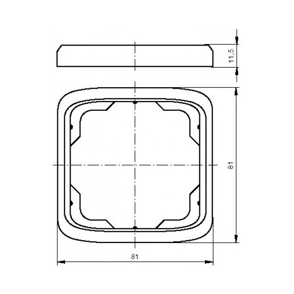 Rámeček ABB Tango 3901A-B10 R2 jednonásobný vřesově červený