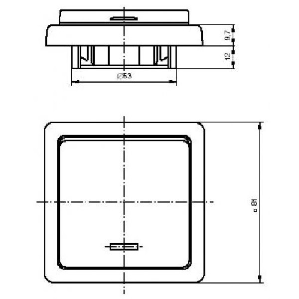 Vypínač Classic jednopólový č.1 béžový ABB 3553-01289 D2