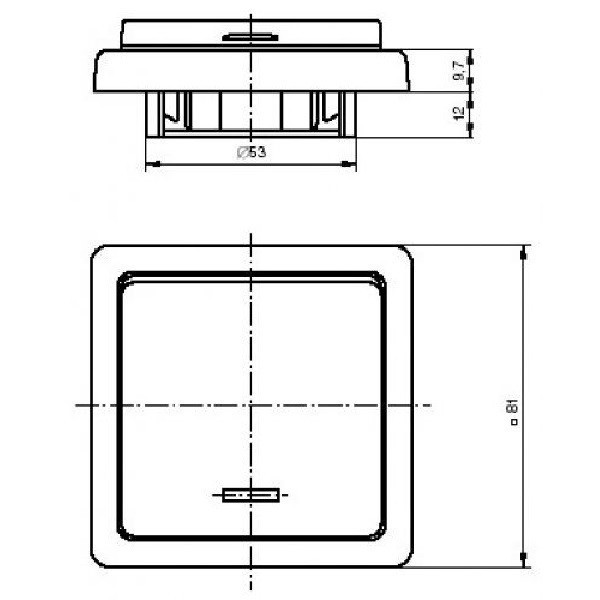 ABB Classic vypínač dvojitý č.5B /č.6+6/ béžový ABB 3553-52289 D2