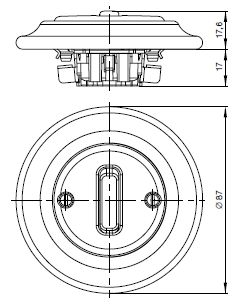 ABB Decento vypínač č.6 (č.1) černá 3559K-C06345 N porcelán