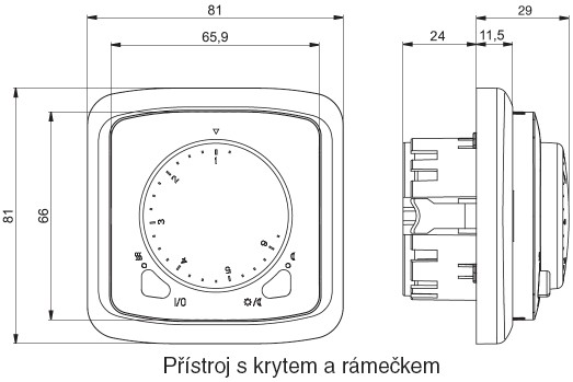 ABB Tango termostat otočný 3292A-A10101 H hnědý