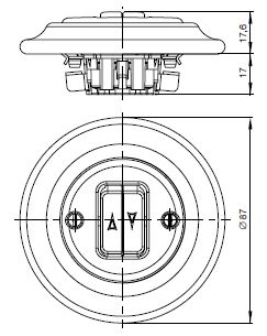 ABB Decento žaluziový spínač černý-porcelán 3559K-C88345 N