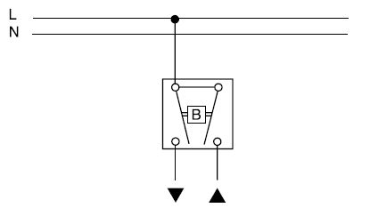 ABB Decento žaluziový spínač černý-porcelán 3559K-C88345 N