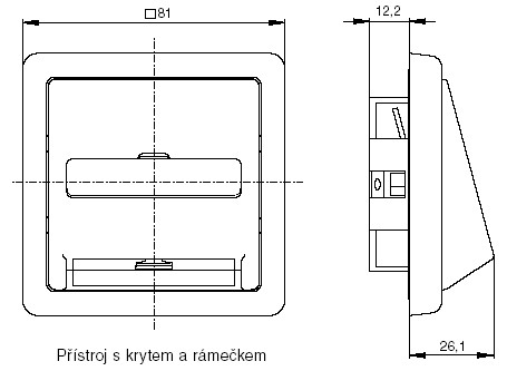 Kryt zásuvky telefonní s dvěma otvory Classic - bílý - ABB 5013C-A00215 B1