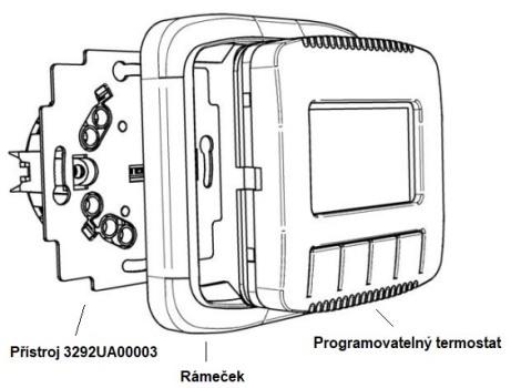 Složení programovatelného termostatu ABB Tango