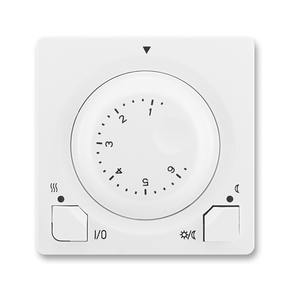 Kryt termostatu Swing ABB 3292G-A10101 B1 univerzální s otočným nastavením teploty bílý