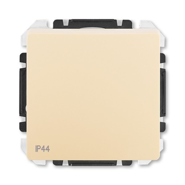 Vypínač Swing ABB 3557G-A01940 C1 jednopólový č.1, IP 44 s krytem s drápky krémový