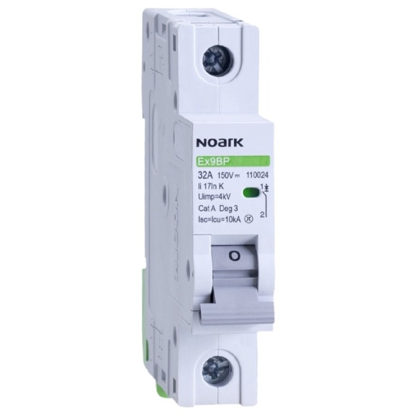 Noark 109968 Ex9BP 1P DC150V C16 DC instalační jistič 10 kA, charakteristika C, 16 A, 150 V DC, 1pól