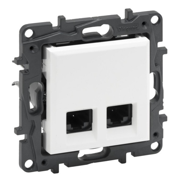 LEGRAND 863160 Niloé STEP Datová dvojitá zásuvka 2xRJ45 C5E UTP bílá