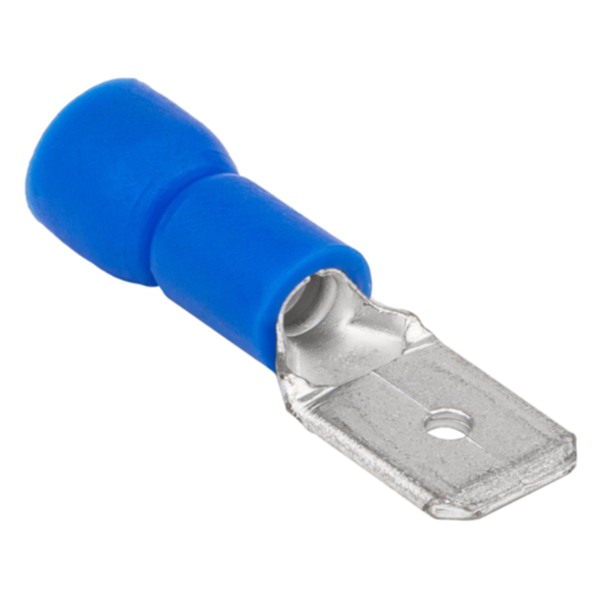 Tracon KCS5 Izolované Cu lisovací kolíky ploché, modré 4,8×0,8mm, 2,5mm2