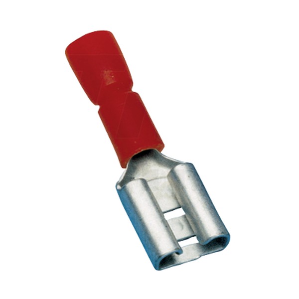 Tracon PCSH6-HF izol. Cu lis. dut. pl., 6.3x0.8mm, predĺž., 0.5-1mm?,červené 1.5mm2 6.3x0.8mm